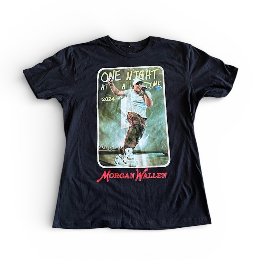 Morgan Wallen‎ One Night At A Time Tour Shirt 2024 Size Large